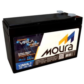 Bateria selada moura VRLA 12V / 7AH (cod.4) - A Casa do Nobreak