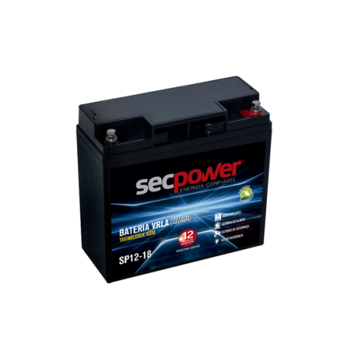 Bateria Selada Secpower VRLA 12V / 18AH (cod.700) - A Casa do Nobreak