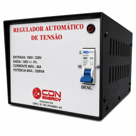 Regulador Automático Tensão CDN Energy 3200VA 220A / 120V (cod.80) - A Casa do Nobreak