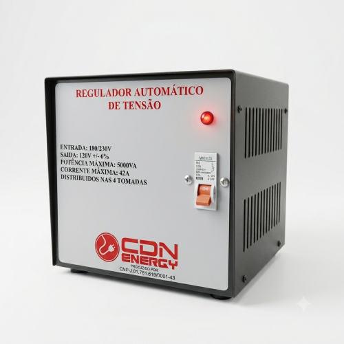 Regulador Automático Tensão CDN Energy 5000VA 220V / 120V (cod.303) - A Casa do Nobreak