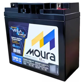 Bateria selada moura VRLA 12V / 18AH - A Casa do Nobreak
