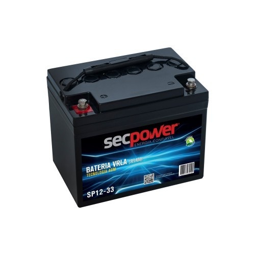 Bateria Selada Secpower VRLA 12V / 33AH - A Casa do Nobreak