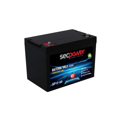 Bateria Selada Secpower VRLA 12V / 60AH - A Casa do Nobreak